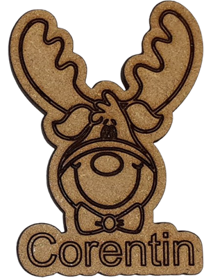 Magnet - Renne  personnalisable